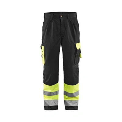 Bild av VARSELBYXA 1584 1860 UTAN SPIKFICKOR VARSELGUL/SVART C64 Beijerbygg Byggmaterial