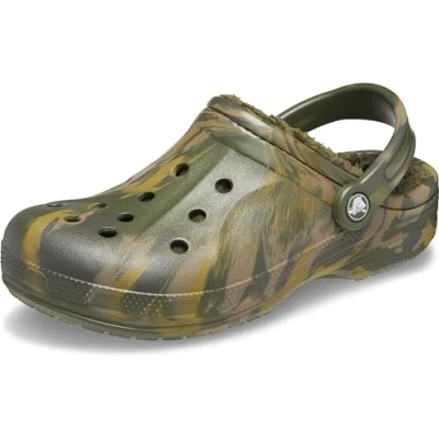 Bild av Crocs Unisex barn Ralen fodrad Clog K, Armégrön multi, 8/9 UK Child