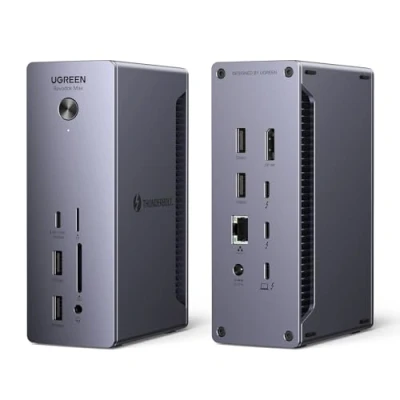 Bild av UGREEN Revodok Max 213 Thunderbolt 4 Dock 40Gbps (dubbel 4K@60Hz, enkel 8K skärm), 13 i 1 dockningsstation 90W laddning för bärbar dator, 2.5Gbps Ethernet, microSD&amp;SD 4.0, 3.5 mm Aux