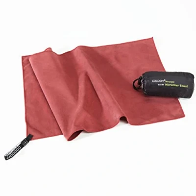 Bild av Cocoon mikrofiber resehandduk handduk ultralight extra stor 150 x 80 cm, Marsala röd