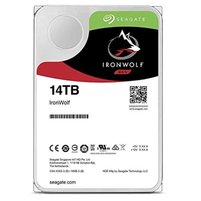 Bild av Seagate IronWolf 14 TB NAS intern hårddisk HDD 3,5 tum SATA 6 Gb/s 7200 RPM 256 MB cache för RAID nätverksansluten lagring (ST14000VN0008)
