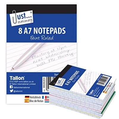 Bild av Just Stationery A7 anteckningsblock (8 stycken)