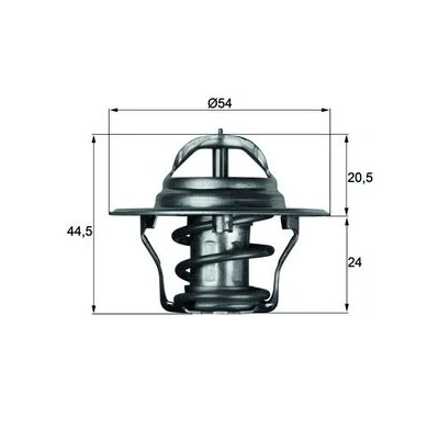 Bild av MAHLE ORIGINAL TX 4 75D Thermostat d&#039;eau 75 54 avec joint d&#039;étanchéite LAND ROVER: Range Rover 1, Defender SUV, SUV Cabriolet