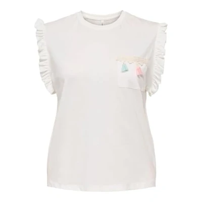 Bild av ONLY Onlfilippa LIFE Tshirt med print, Storlek: Medium, Cloud dancer