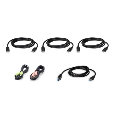 Bild av Zestaw kabli KVM ATEN 2L 7D02UDPX6 1,8 m USB DisplayPort Triple Display, zwart,