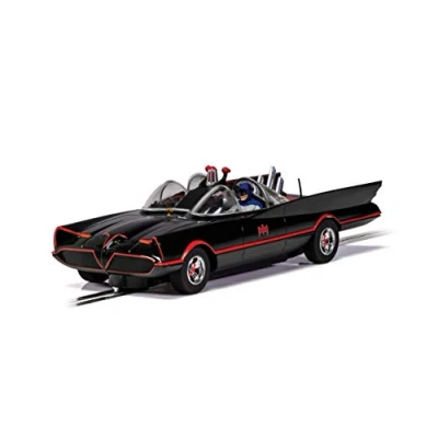 Bild av Scalextric Bilar C4175 Batmobile 1966 TV serie Leksaksbil för användning racerbanor eller set Små barn presentidéer pojke/flicka ålder 5 tillbehör, svart