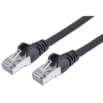 Bild av PremiumCord nätverkskabel, Ethernet, LAN &amp; Patch kabel CAT6a, 10 Gbit/s, S/FTP PIMF skärm, AWG 26/7, 100% Cu, snabb flexibel och robust RJ45 kabel, svart, 1,5 m