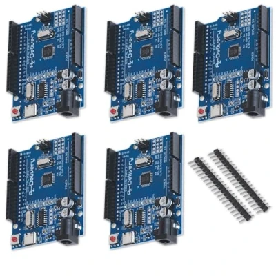 Bild av AZDelivery 5 x mikrostyrenhetskort AZ ATmega328 bord med USB C anslutning inklusive e bok!