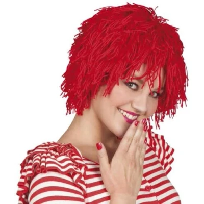 Bild av Boland 86204 Peruk Fuzz, unisex, clown, kobolt, medellång lurvig mann, rött hår, kostym, karneval, temafest