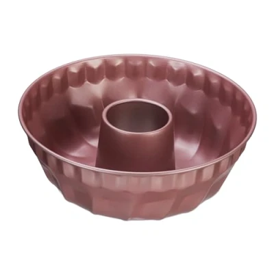 Bild av Relaxdays Gugelhupfform, Ø 25 cm, non stick belagd, kolstål, bakform för Gugelhupf, rund blandningskaka form, rosé