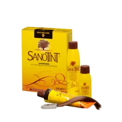 Bild av Sanotint hårfärg nr 09 &quot;Naturblond&quot; 1 x 125 ml naturlig med värdefulla växtbaserade aktiva ingredienser guldhirs, druvbladsextrakt, olivextrakt och björkextrakt