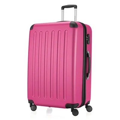 Bild av Huvudväska SPREE hårt skal resväska vagn rullväska resväska, 4 dubbla hjul, magenta, 75 cm Koffer,