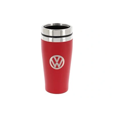 Bild av BRISA VW Collection Volkswagen isolerad rostfritt stål termo mugg i original design (dubbelväggig/450 ml/röd)
