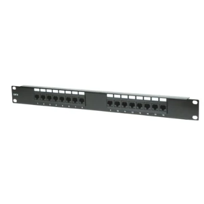 Bild av Intellinet 519526 16 port Cat6 patchpanel UTP 1 HE 19&quot; svart