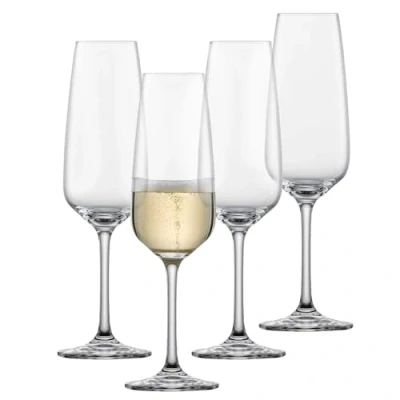 Bild av Schott Zwiesel champagneglas tulpan (set om 4), tidlösa med mousseringspunkt, diskmaskinssäkra Tritan® kristallglas, tillverkade i Tyskland (art.nr 123610)