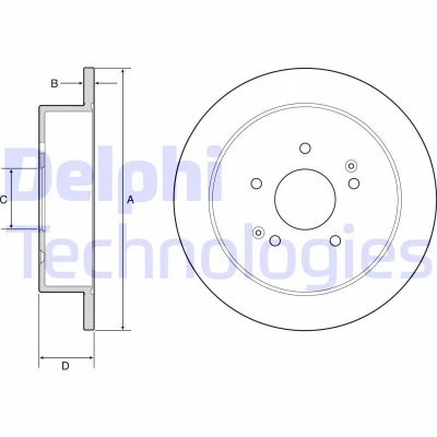 Bild av Bromsskiva DELPHI BG4940C