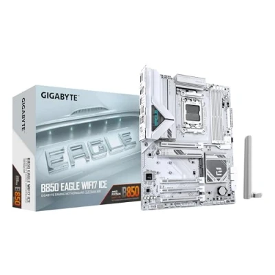 Bild av GIGABYTE B850 EAGLE WIFI7 ICE Moderkort AMD Intel LGA1851 socket DDR5 RAM ATX