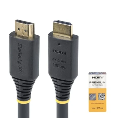 Bild av StarTech.com 5m (16.4ft) Premium Certified High Speed HDMI cable 4K60Hz with Ethernet 5 m