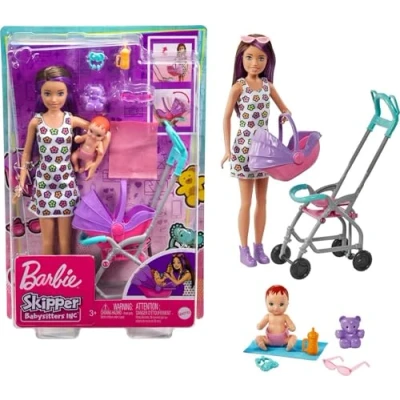 Bild av Barbie Skipper Docka Barnvagn Lekset