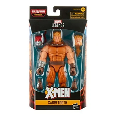 Bild av Marvel Hasbro Legends Series 15 cm skala actionfigur leksak sabretooth, premiumdesign, 1 figur, 3 tillbehör och Build A figur del