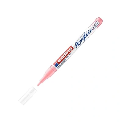 Bild av edding 5300 akrylmarker tunn klassisk malva 1 vattenfast akrylfärgmarker smal rund spets 5 10 mm akrylfärgpennor för teckning på duk, konstpapper och trä akrylmarkers stenar