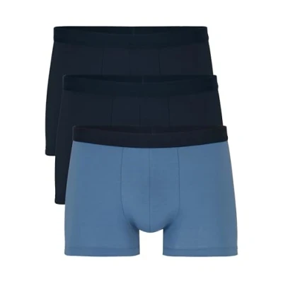 Bild av CALIDA Natural Benefit Boxershorts för män, i 3 pack, mjukt elastiskt midjeband, Koronettblå, 46 48