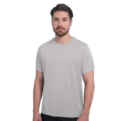 Bild av HRM herr lyx rund hals t shirt I premium av 100% ekologisk bomull basic tvättbar upp till 60 C Högkvalitativa och hållbara herrkläder, Himmelsblå, M