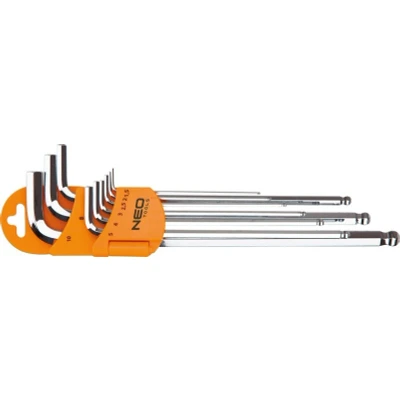 Bild av NEO TOOLS 09 525 Ensemble de tournevis coudés 1.5 mm, 2 2.5 3 4 5 6 8 10 mm Acier chrome vanadium 9