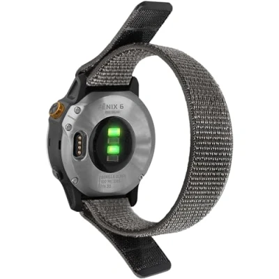 Bild av INF Rem kompatibel med Garmin Fenix 7X/6X/5X/3/D2 Bravo/Descent MK1, klockarmband för klockor, ersättningsnylonrem, 26 mm breda