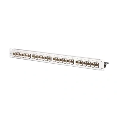Bild av BTR E DAT modul 24 x 8 (8) patchfeld Cat.6 1U rostfritt stål traeger med enskilda kapslade moduler export