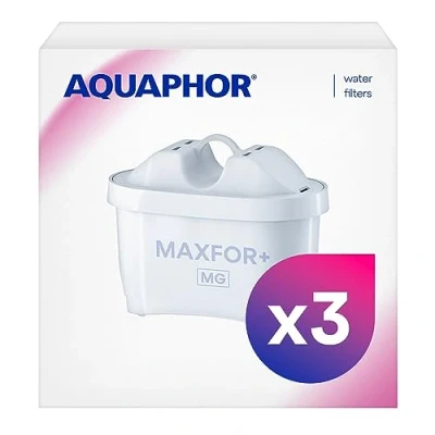 Bild av AQUAPHOR Maxfor+ MG filterpatroner för Aqua, kompatibel med BritaTM MaxtraTM+, 3 st.