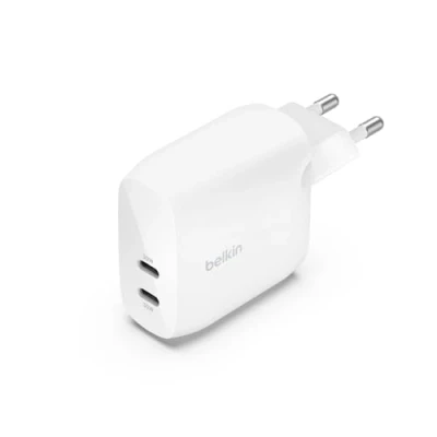 Bild av Belkin BoostCharge dubbel USB C kontakt med PPS 60 W, laddare för Apple iPhone, iPad, Samsung Galaxy, Google Pixel, Huawei, Sony, Kompatibel till Lightning kabel och