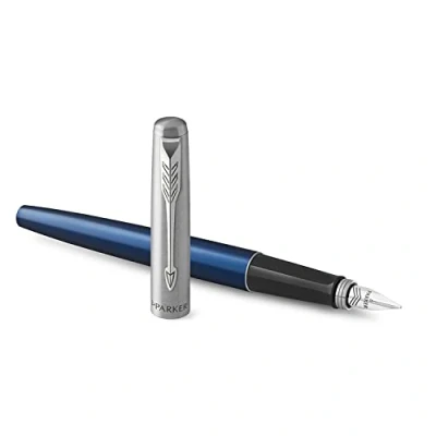 Bild av Parker Jotter reservoarpenna Royal Blue Mediumspets och blått bläck presentask ingår