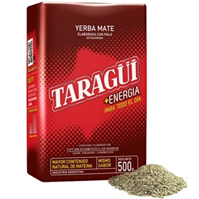 Bild av Yerba Mate Taragui Energia 500g + Presentprov (40g):Rik på antioxidanter och vitaminer, påskyndar ämnesomsättningen, sockerfri!