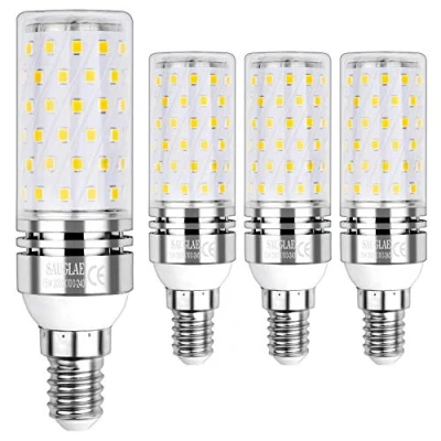 Bild av SAUGLAE LED majslampor 15 W, 120 W glödlampor ekvivalent, 3 000 K varm vit, 1 700 lm, E14 liten Edison skruv glödlampor, icke dimbar, paket med 4