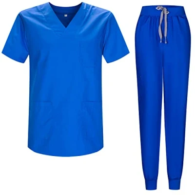 Bild av MISEMIYA Sanitära pyjamas Set uniformer Unisex Medicinska 817 8316, Royal Blue, L