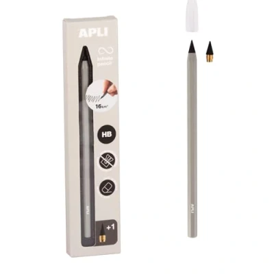 Bild av APLI 19802 Infinitypenna med grå kropp, bläckfri evig penna utbytesgruva