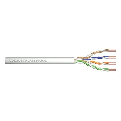 Bild av DIGITUS 100 m Cat 5e nätverkskabel U UTP Simplex BauPVO Eca PVC hölje MHz koppar AWG 24/1 PoE kompatibel LAN kabel bulkkabel Ethernet grå