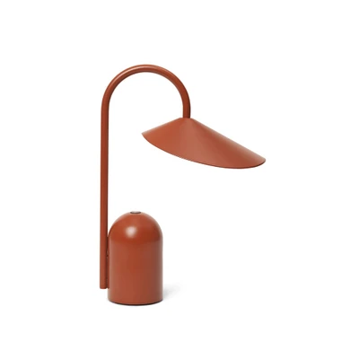 Bild av ferm LIVING LED bordslampa Arum, röd, dimbar, IP44