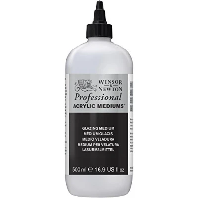 Bild av Winsor &amp; Newton 3050934 lasyr målerimedel, ger maximal glans, tranparens för akrylfärger 500 ml flaska