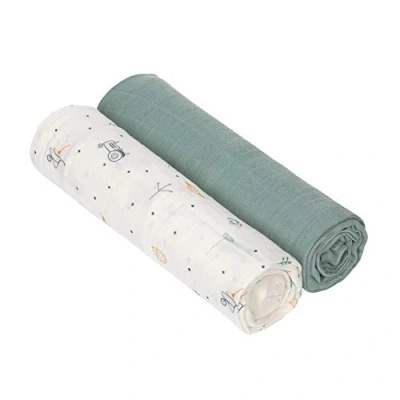 Bild av Lässig Heavenly Soft Swaddles XL Garden Explorer pojkar, 160 g, mint