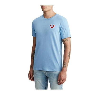 Bild av True Religion Herr Buddha logotyp T shirt med rund hals, Oasis blå, S