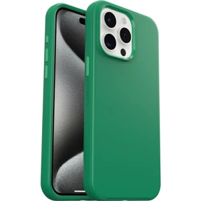 Bild av Otterbox Symmetry för MagSafe skal iPhone 15 Pro Max med MagSafe, stöttåligt, fallsäkert, skyddande tunt skal, testad till militärstandard x3, Grön