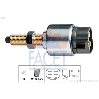 Bild av FACET 7.1044 Interrupteur des feux de freins mécanique M10x1,25 Made in Italy OE Equivalent HONDA: PRELUDE 4, SSANGYONG: Rexton / 2