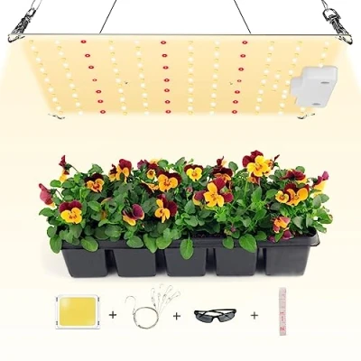 Bild av WEIATTLE LED växtlampa 50W Grow Light lampa växtlampor fullt spektrum Odlingslampor för hydroponik växtbelysning inomhusväxter växa blommor och grönsaker, Ekvivalent med 500W HPS
