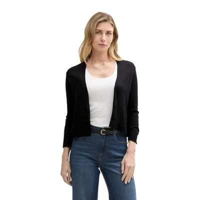Bild av TOM Tailor OPEN Cardigan Kofta, Storlek: XXS, Deep black