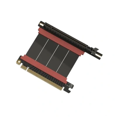 Bild av LINKUP AVA5 PCIE 5.0 lyftkabel Redo för RTX5090 RX9070 GPU x16 128 GB/s hastighet, kompatibel med 4.0 &amp; WRX80/WRX90E Rak vinkel svart 5 cm