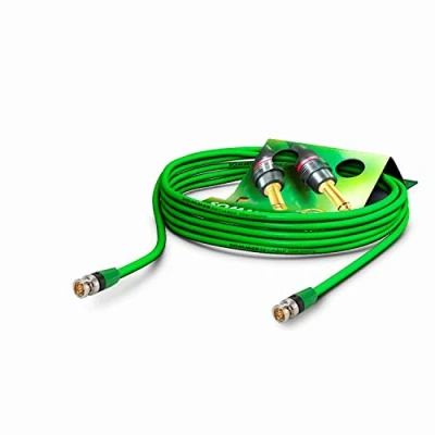 Bild av SOMMER Cable Video Patch 6G SDI/4K SC Vector 0,8/3.7, BNC/BNC NBNC75BLP9X Neutrik grön, 30 m