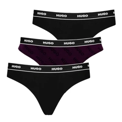 Bild av HUGO Triplet Thong Design String, Bright Purple520, XS dam,