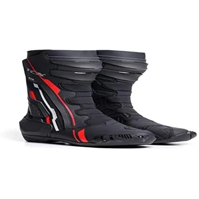 Bild av TCX S tr1 herr sport och certifierad motorcykelstövel med mikrofiber ovandel, elastisk dragkedja på sidan kardborreband, Svart röd vit, 41 EU